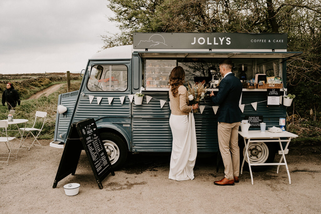 A wedding couple at Jolly's Curbar Edge