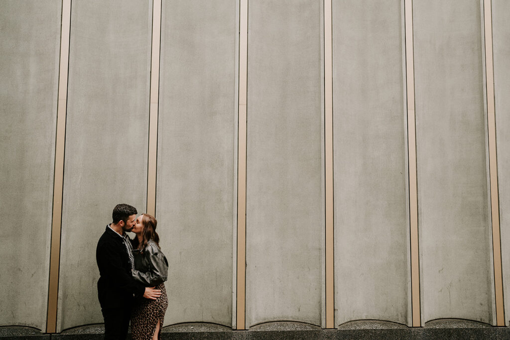 Engagement Shoot outside the contemporary Nottingham 