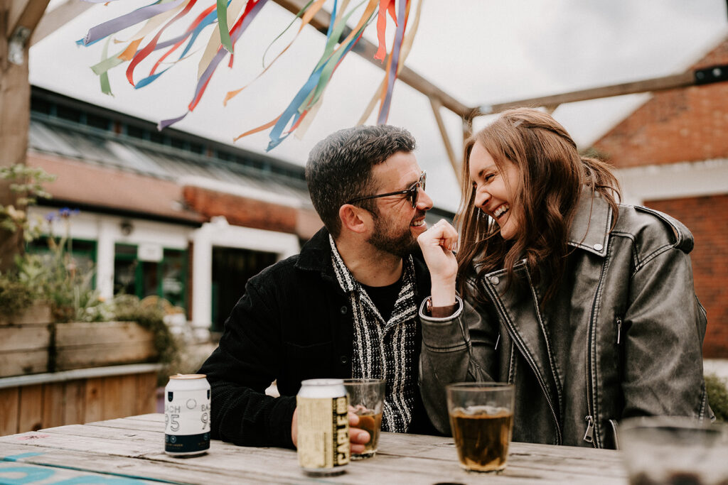 Colourful Engagement Shoot in Sneinton Market. 