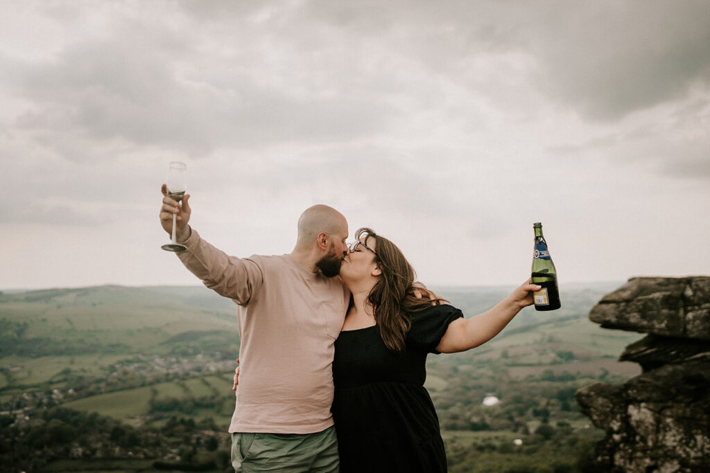 Champagne at Curbar Edge