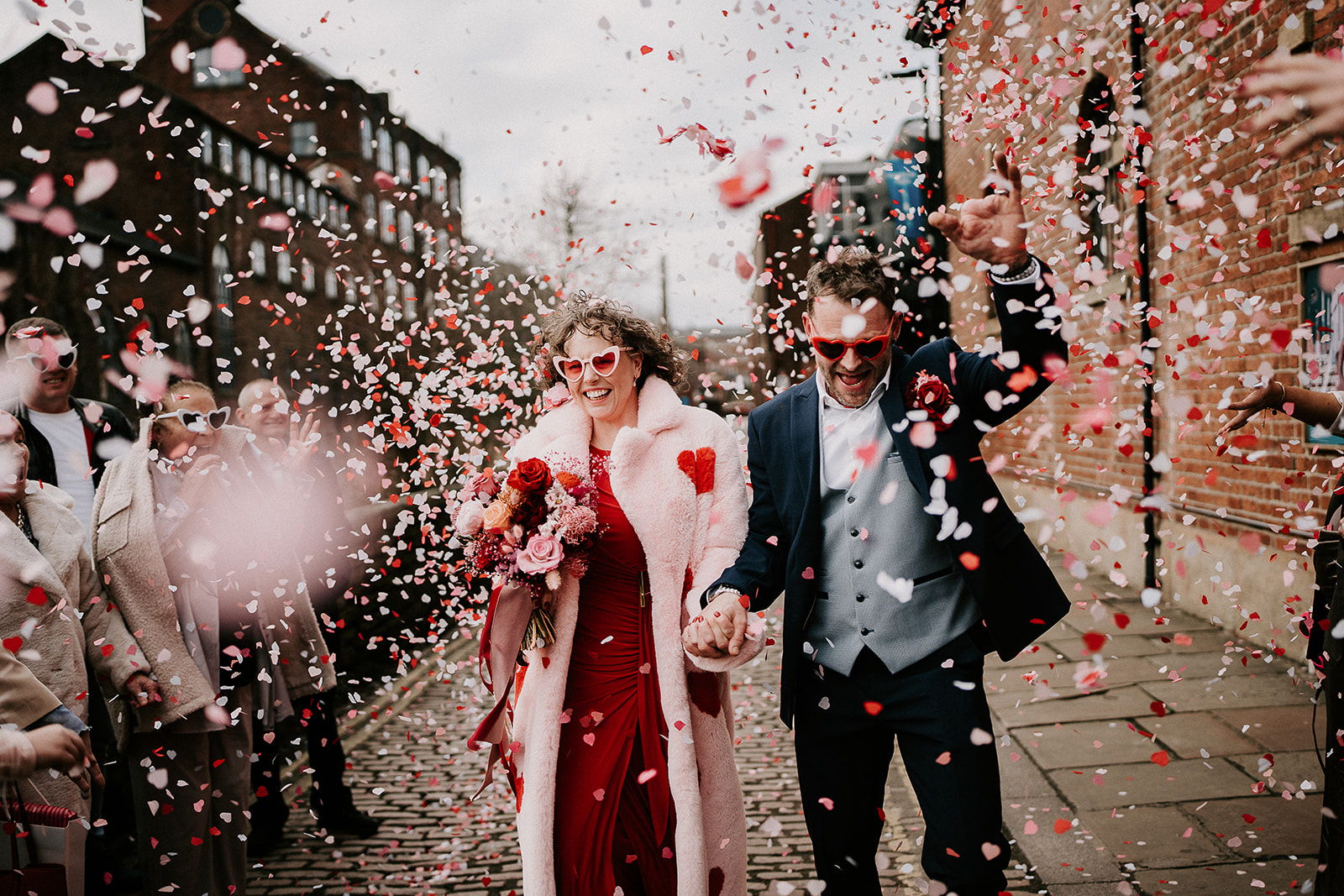 Pink & Red Confetti | Valentine's Day Wedding at The Chimney House, Sheffield