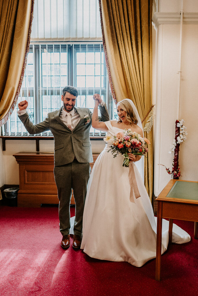 Just married at Sheffield Registry Office.